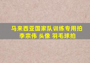 马来西亚国家队训练专用拍 李宗伟 头像 羽毛球拍